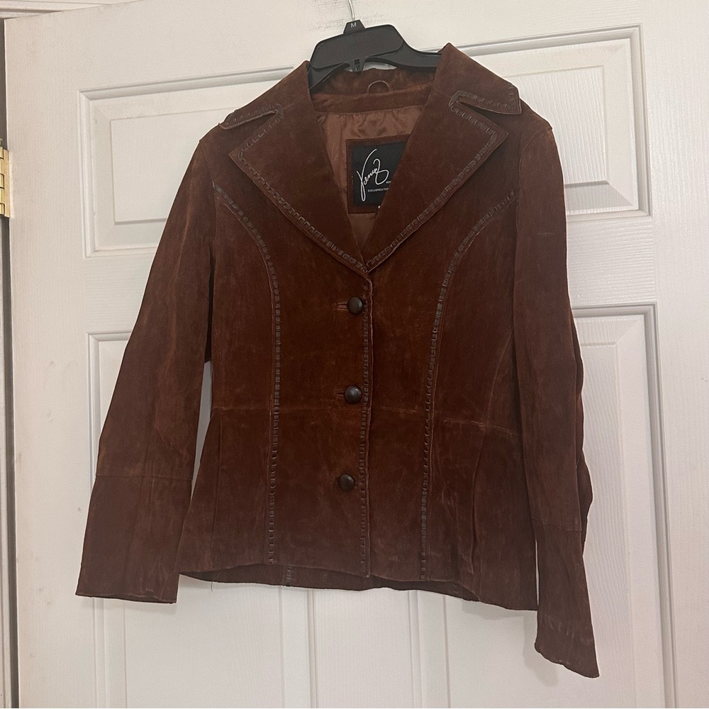 Venus William’s Wilsons Leather Dark Brown Suede Women's Jacket Y2K Size Small S - Picture 4 of 7